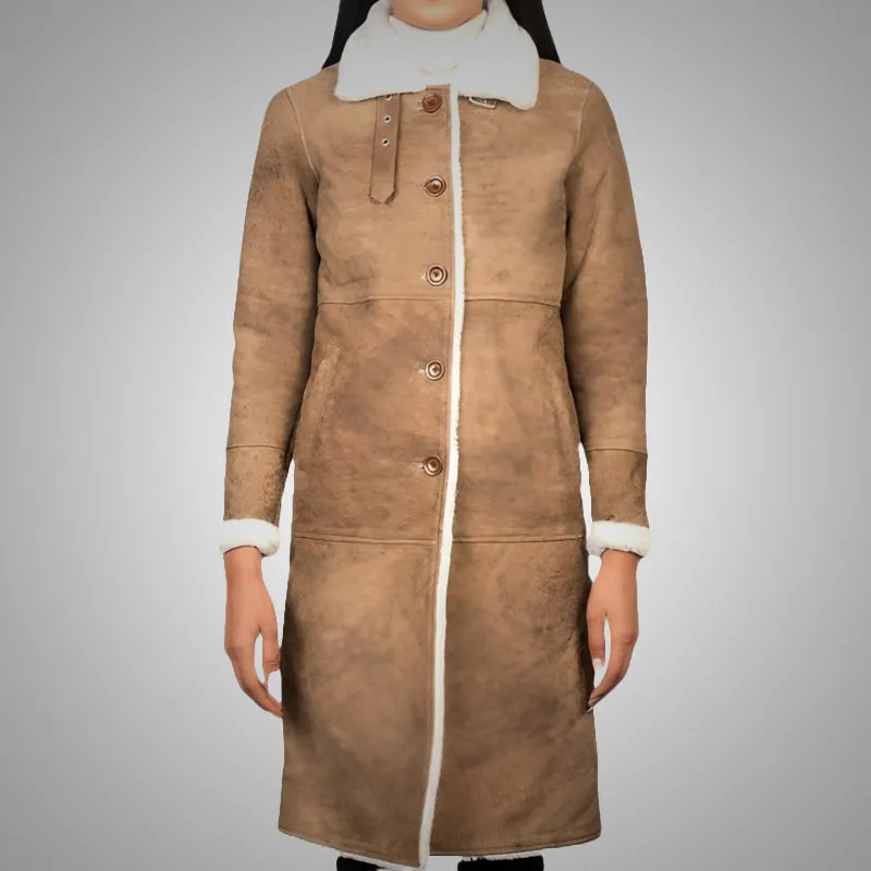 Shearling Fur Leather Coat
