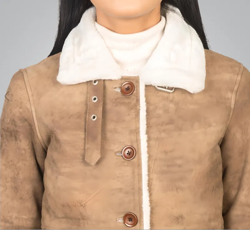Shearling Fur Leather Coat