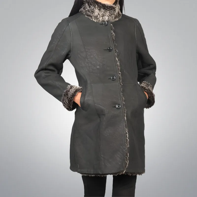 Shearling Fur Leather Coat