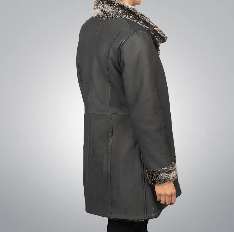 Shearling Fur Leather Coat