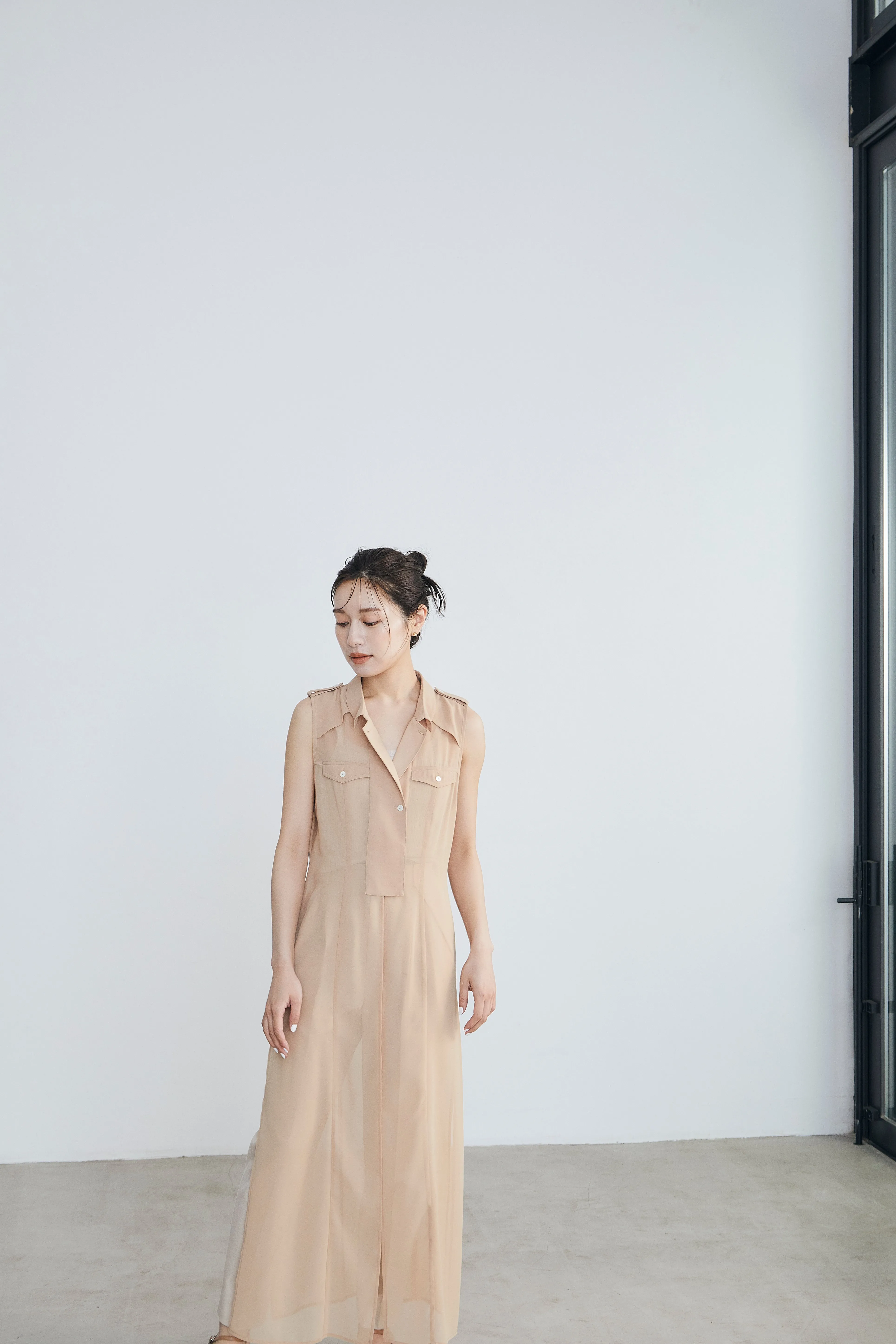 Sheer trench Long gilet
