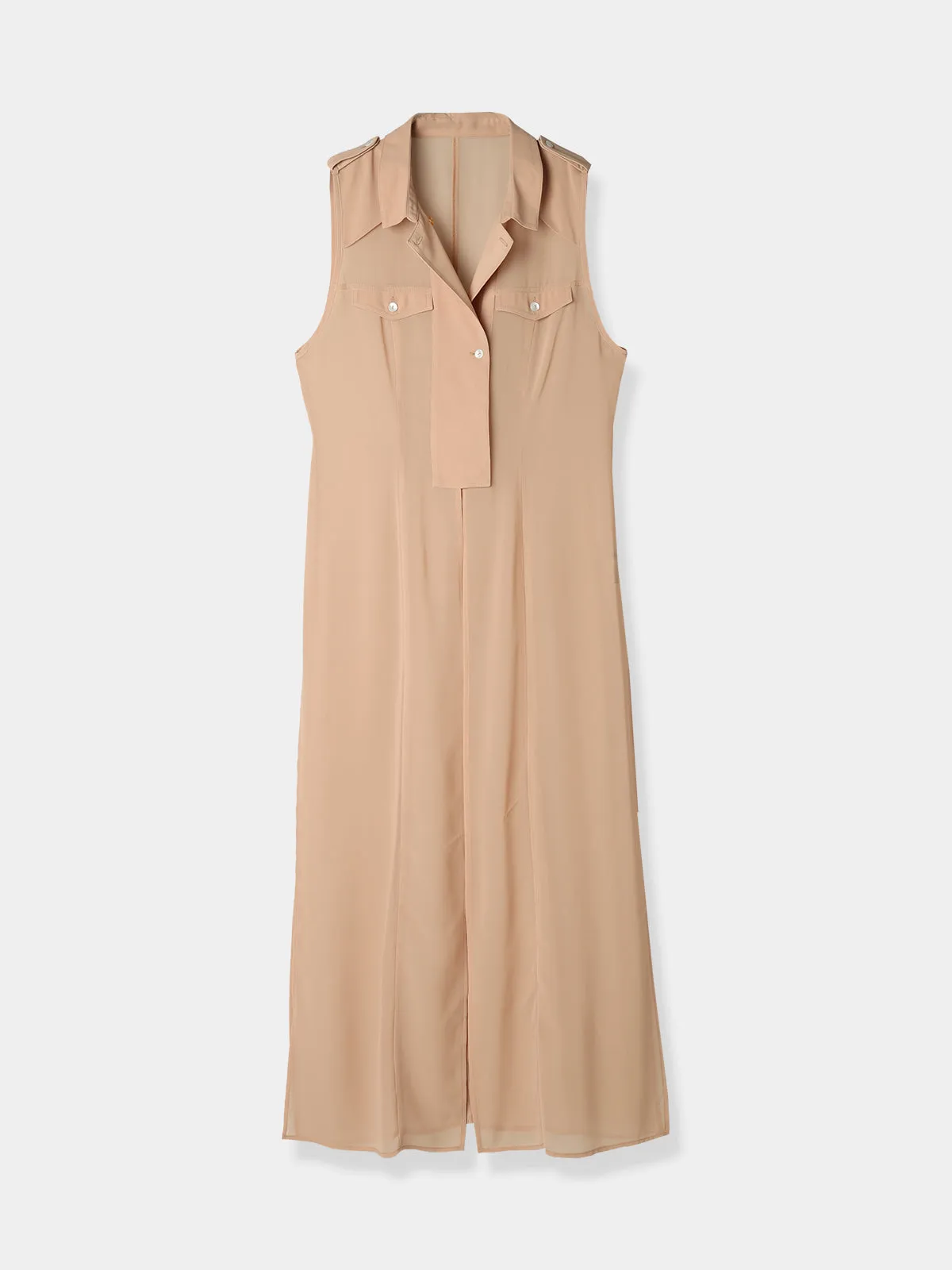 Sheer trench Long gilet