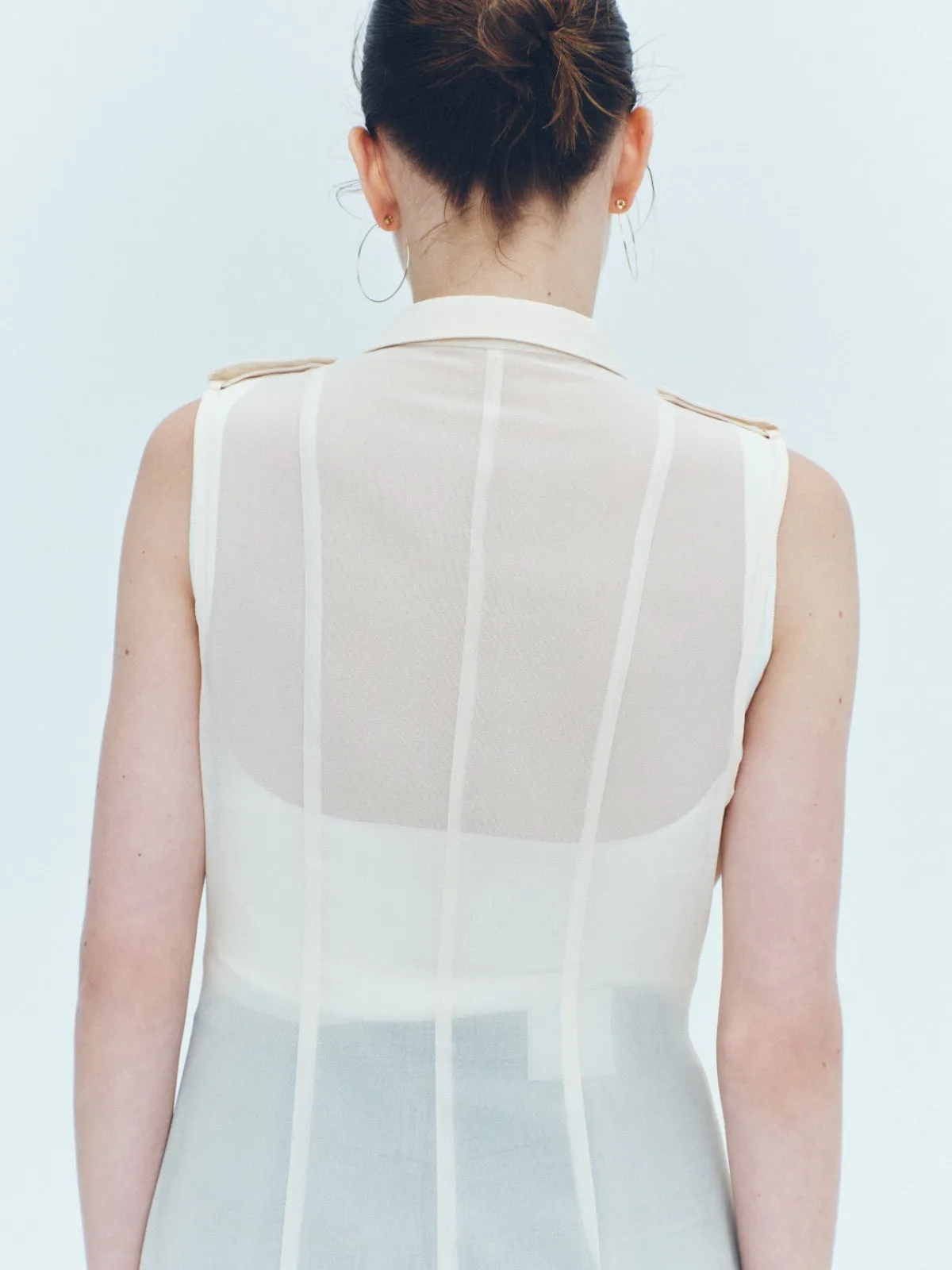 Sheer trench Long gilet