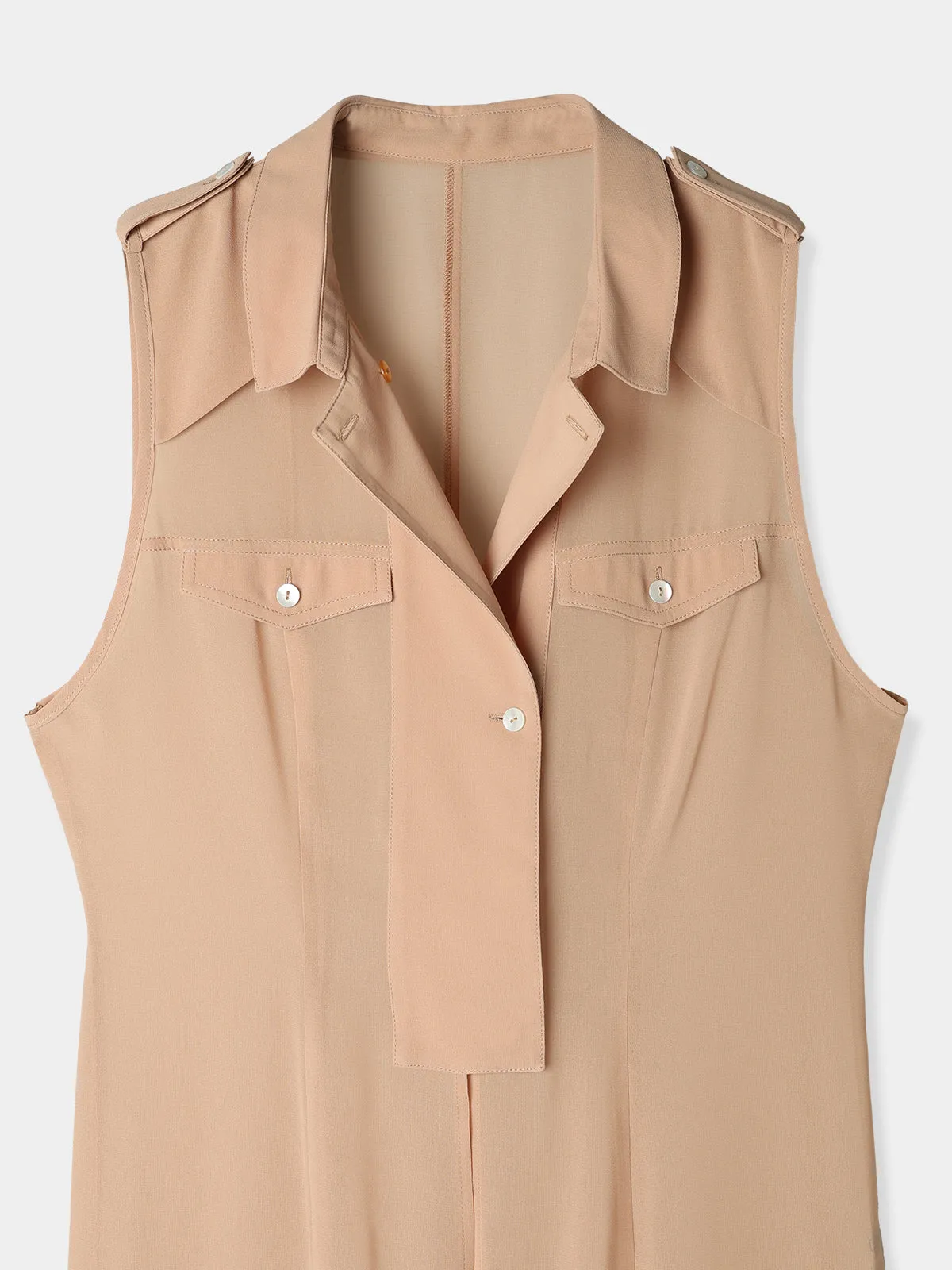 Sheer trench Long gilet