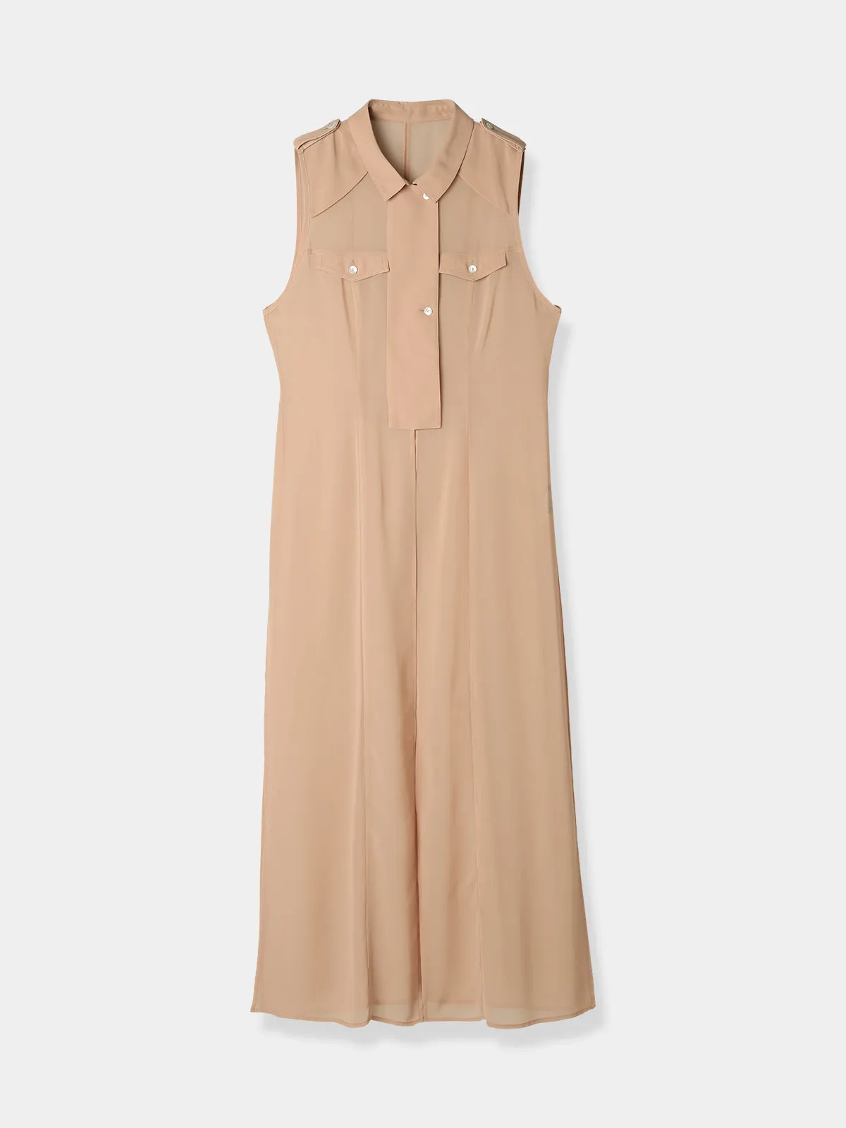 Sheer trench Long gilet