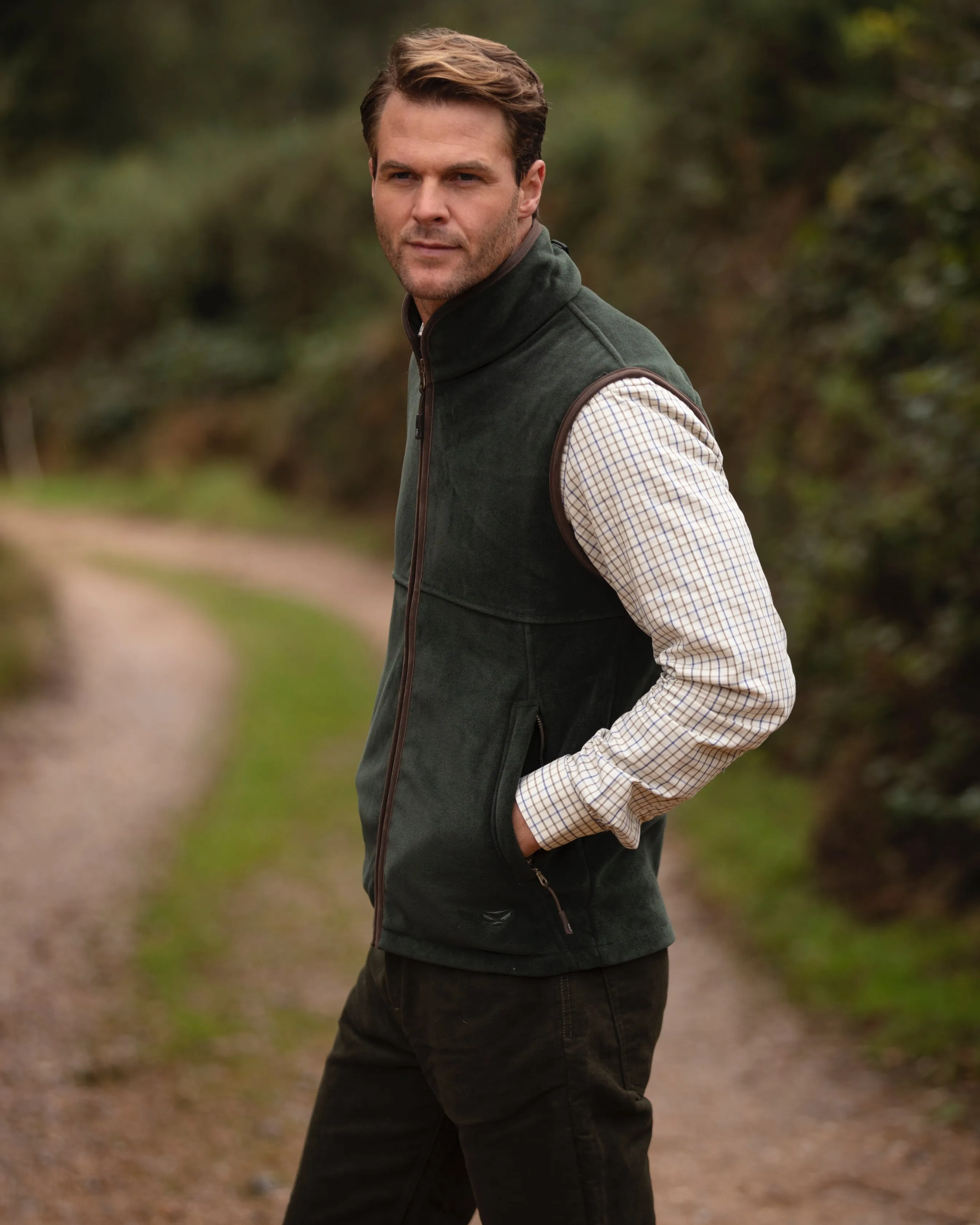 Stenton Grøn Fleece Gilet vest