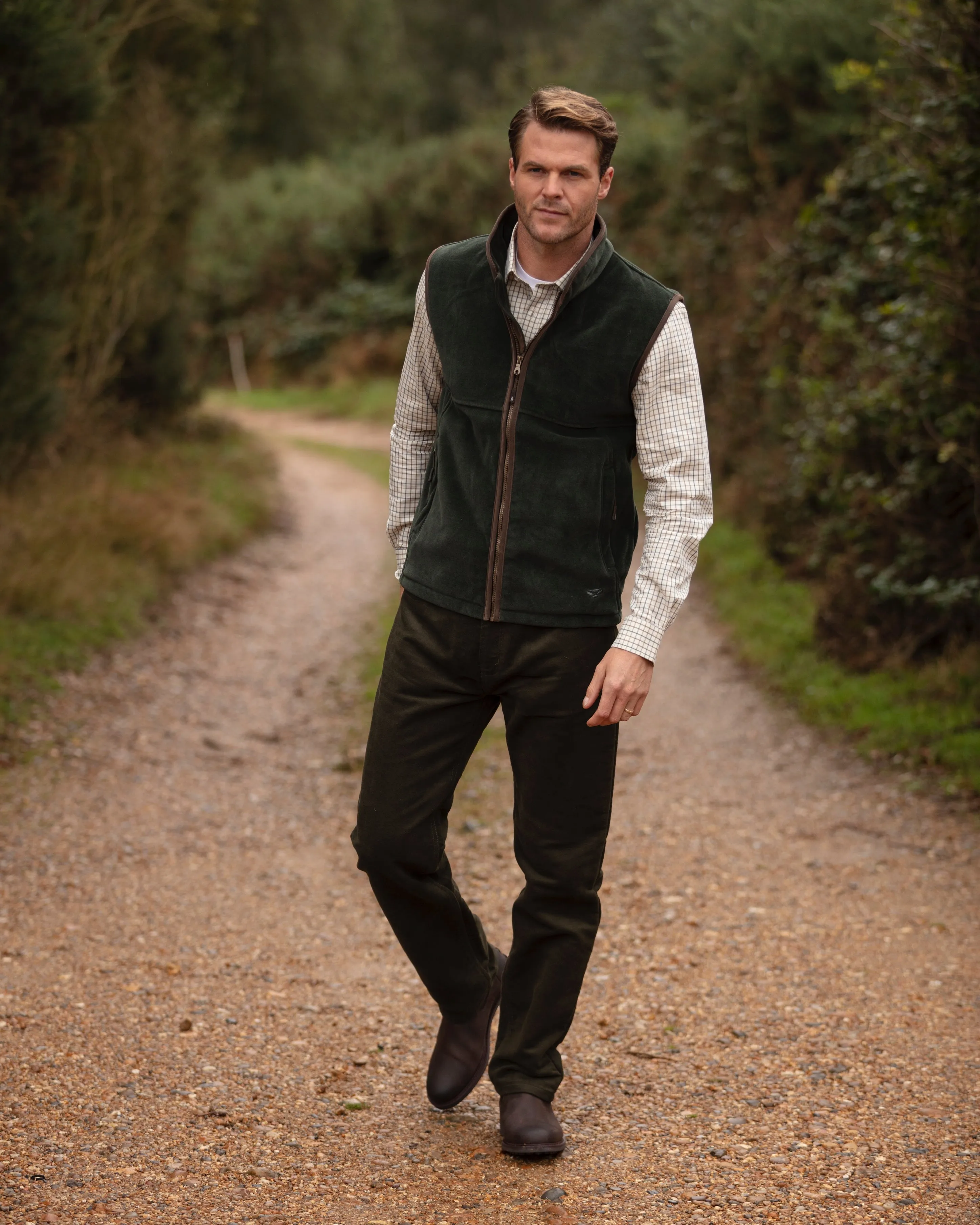 Stenton Grøn Fleece Gilet vest