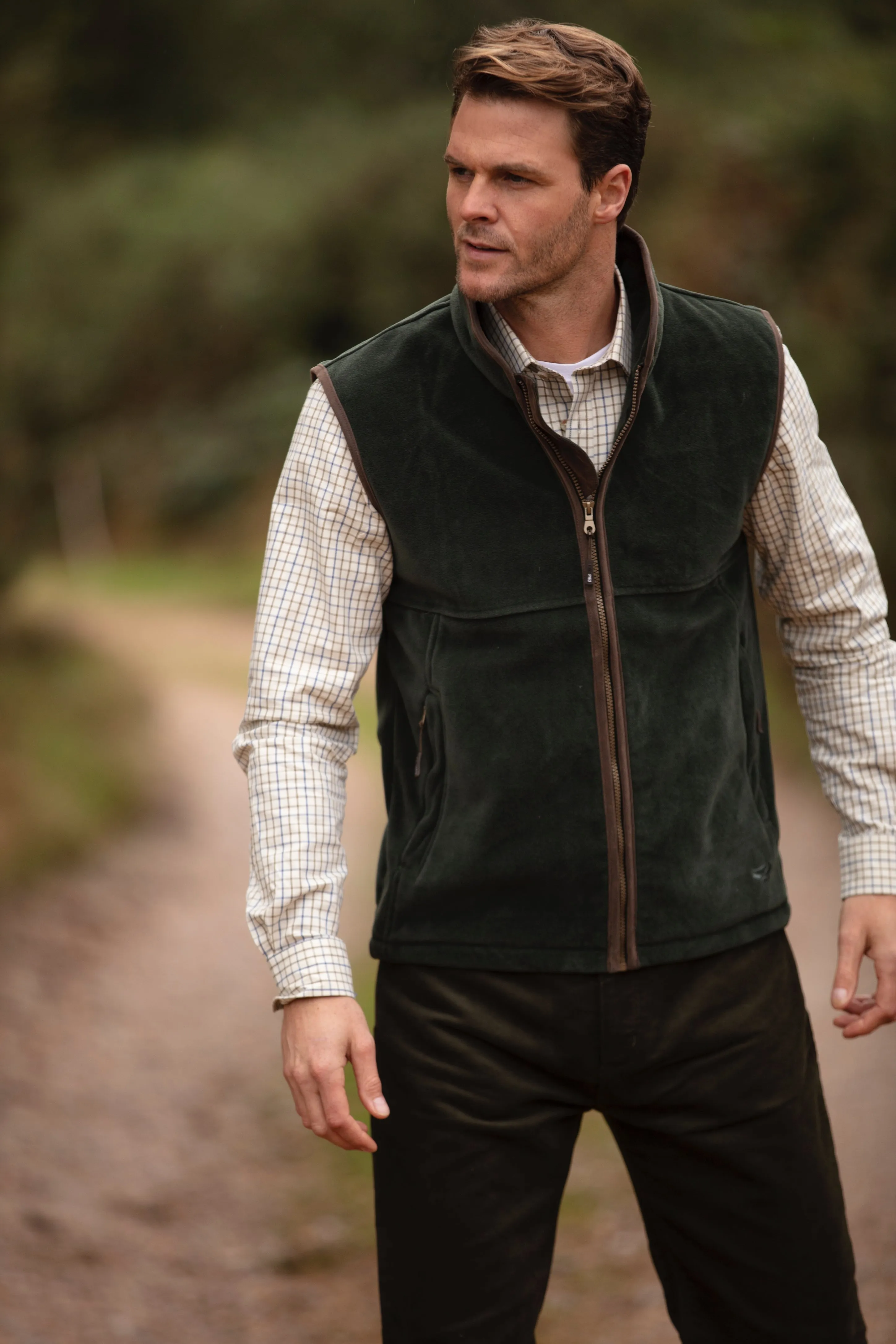 Stenton Grøn Fleece Gilet vest