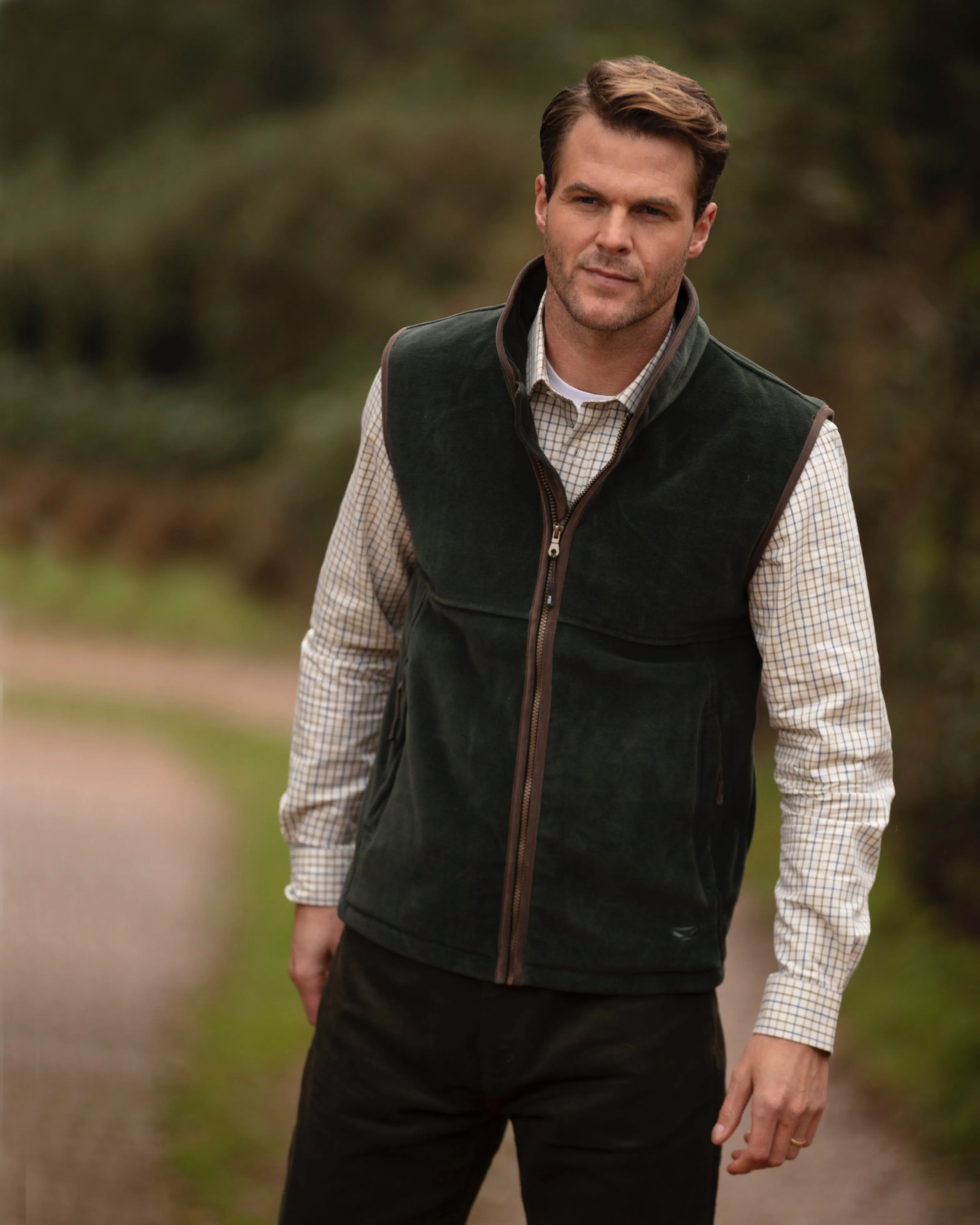 Stenton Grøn Fleece Gilet vest