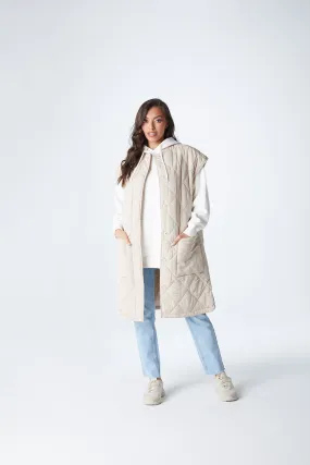 Stone Longline Gilet