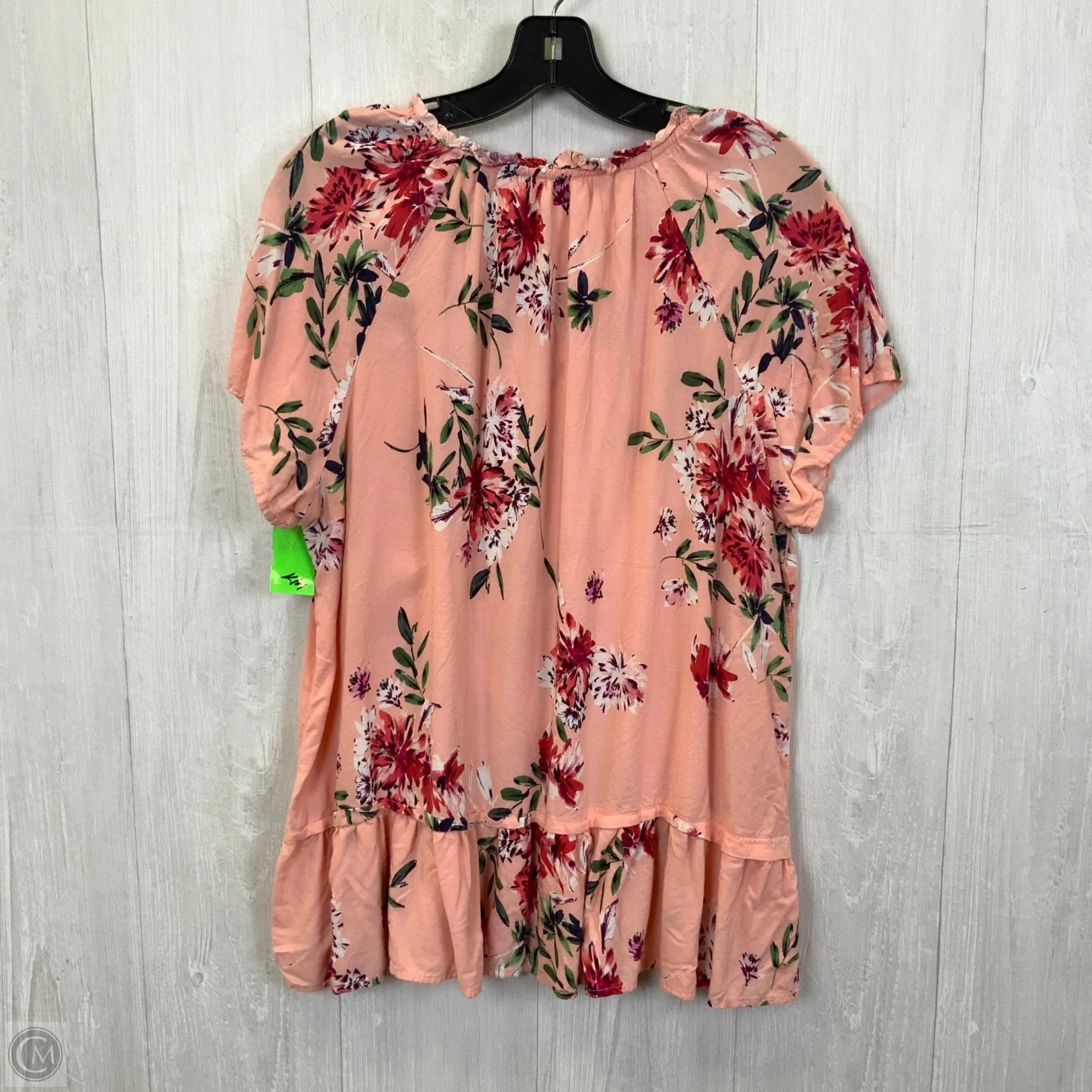 Top Short Sleeve By St Johns Bay In Pink, Size: 2x