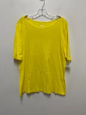 Top Short Sleeve By St Johns Bay In Yellow, Size: 2x