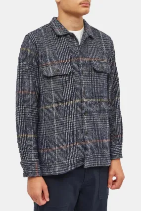 Universal Works Long Sleeved Utility Shirt (Navy Dogtooth Check)